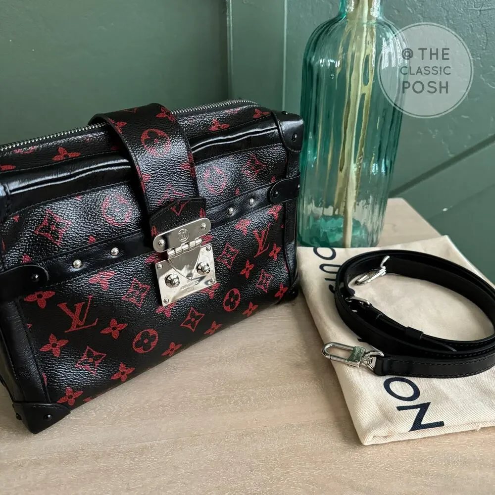 EUC Louis Vuitton Infrarouge Soft Trunk Clutch Bag GM Crossbody Shoulder